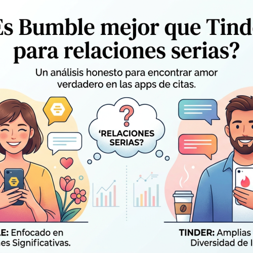 ¿Es Bumble mejor que Tinder para relaciones serias?